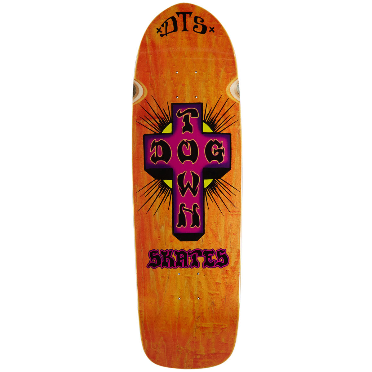 Dogtown Bigger Boy Skateboard Deck - Orange Stain - 9.523