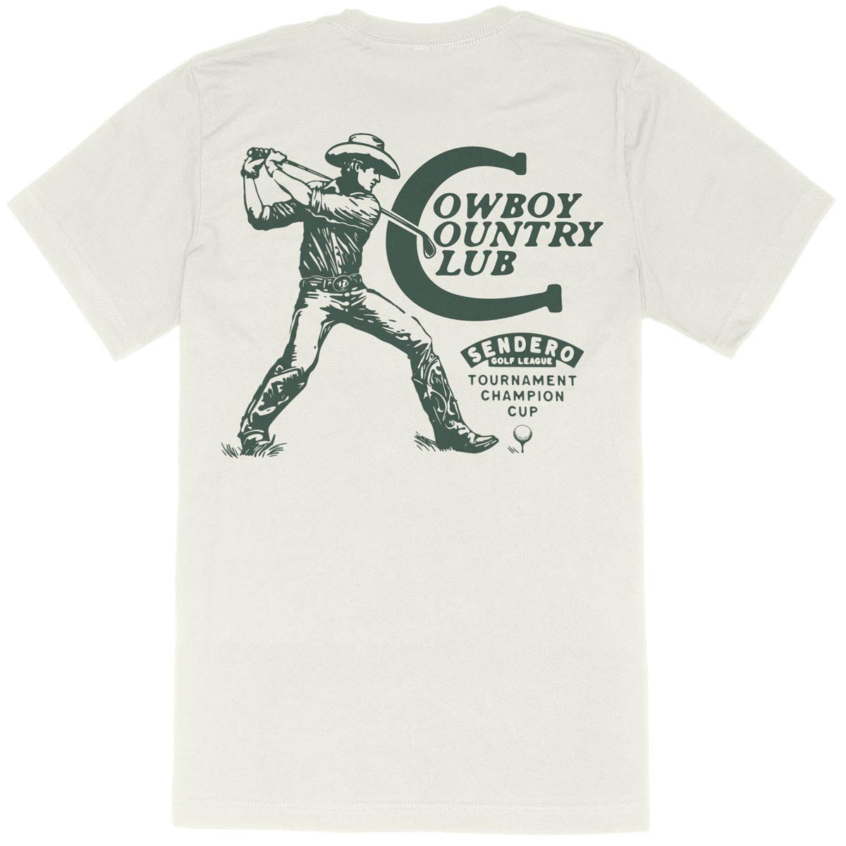 Sendero Cowboy Country Club T-Shirt - Vintage White image 1