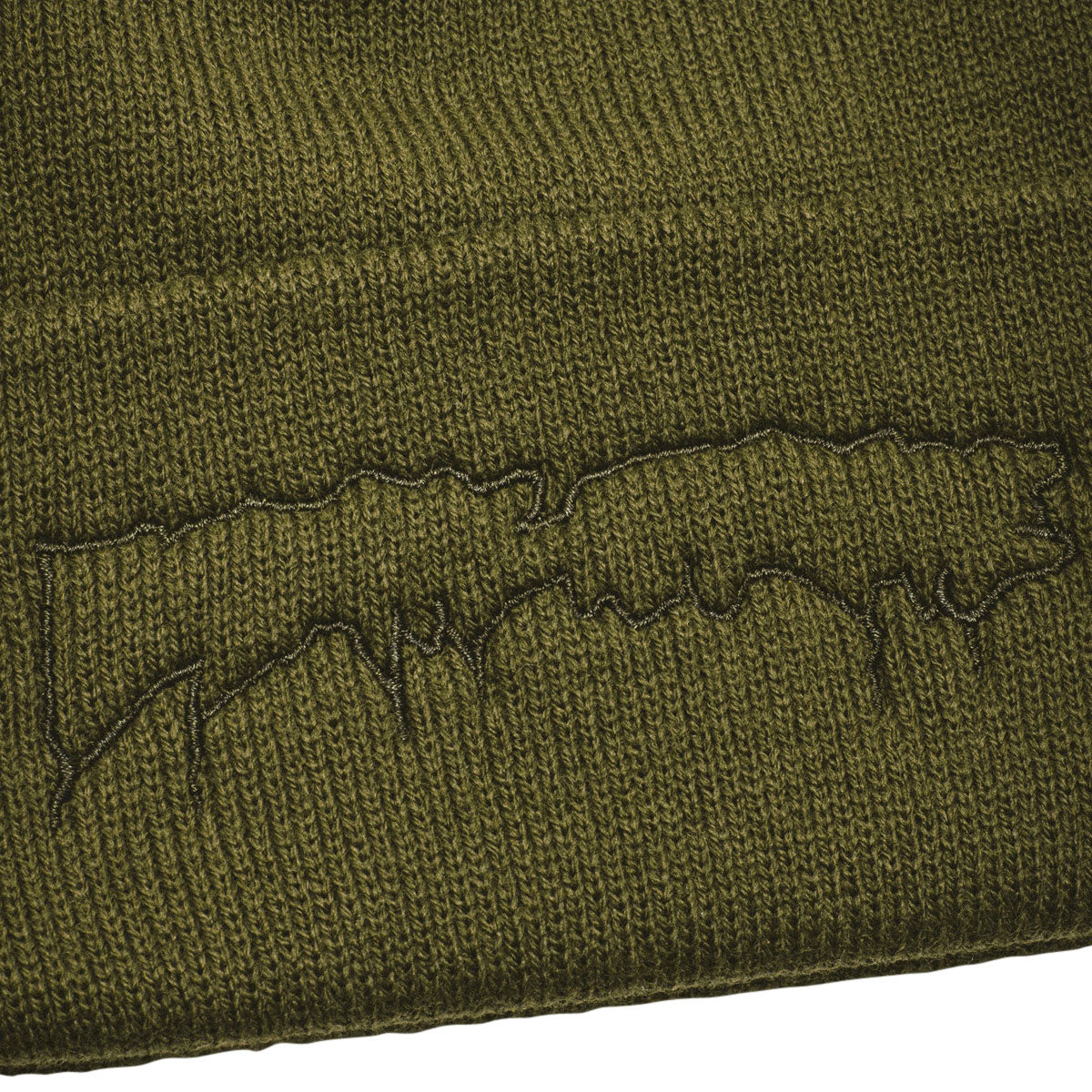 Fucking Awesome Drip Embroidered Beanie - Olive image 2