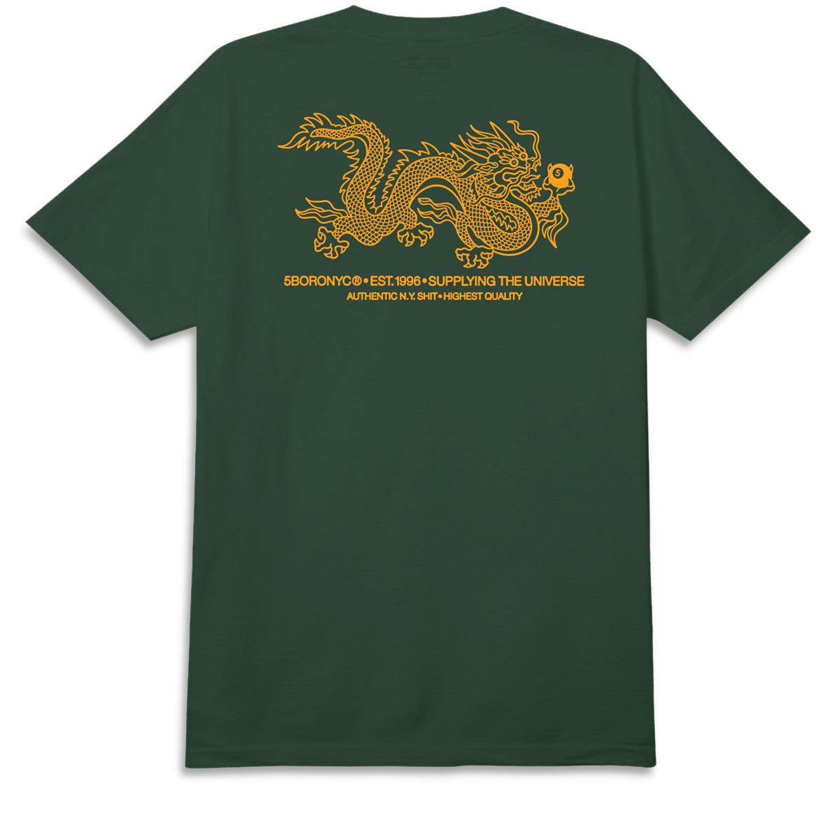 5Boro Supply Dragon T-Shirt - Forest/Gold image 1