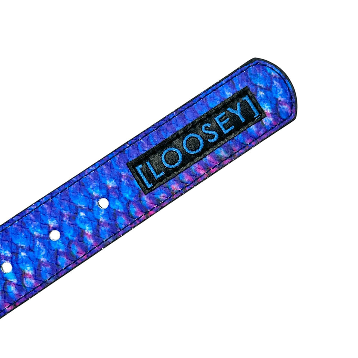 Loosey x Atlantic Drift Reversible Fish Scale Belt - Red/Blue image 3