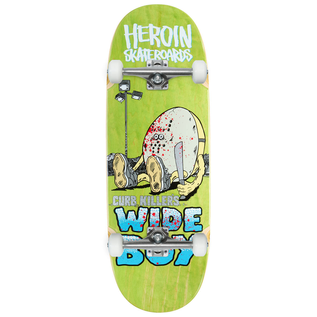 Heroin Curb Killer Wide Boy Skateboard Complete - 10.75