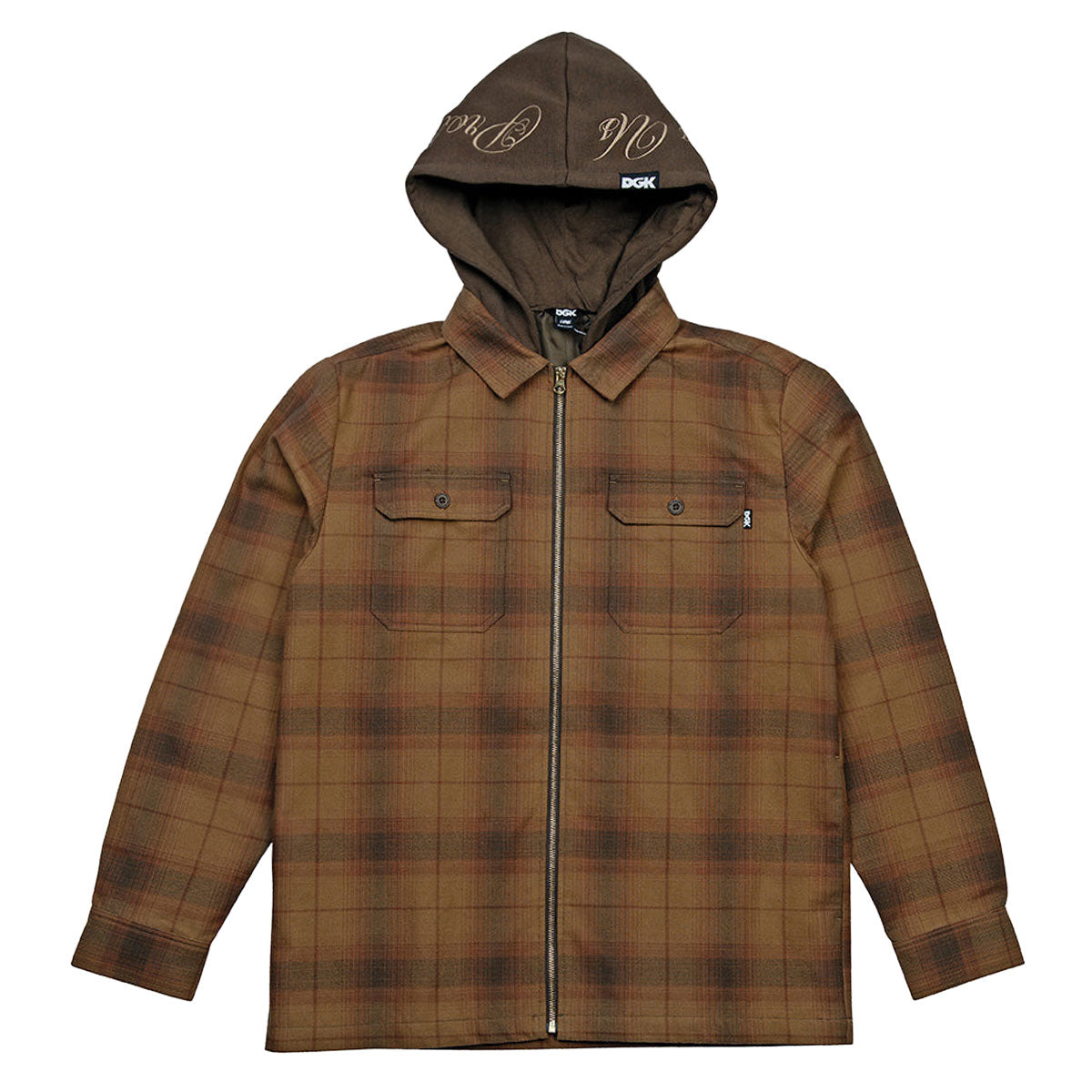 DGK In Chains Flannel Shacket Jacket - Brown image 1