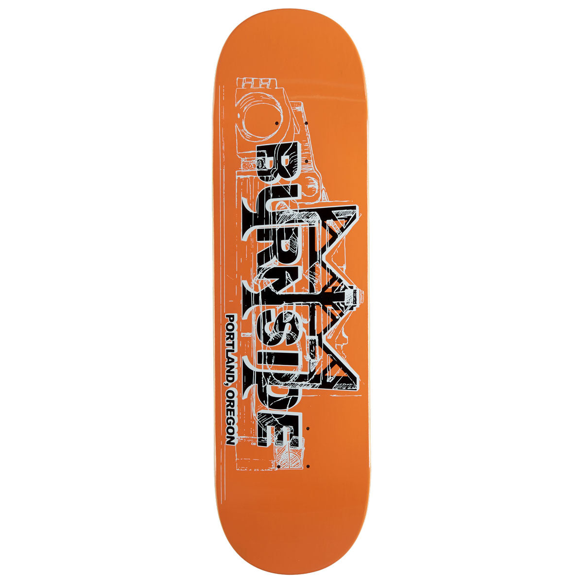 Burnside Bridge Skateboard Deck - Orange - 9.00
