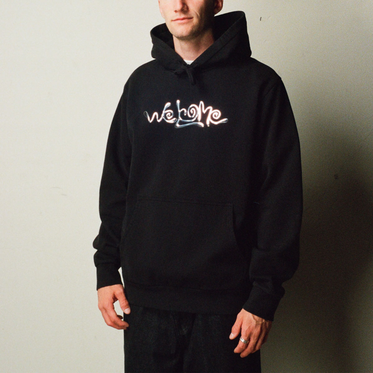 Welcome Gleam 3D Chrome Applique Hoodie - Black image 3