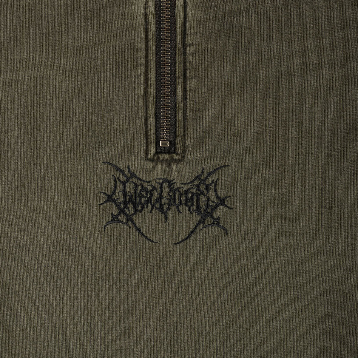 Welcome Gouge Embd Quarter Zip Sweatshirt - Forest Night image 2