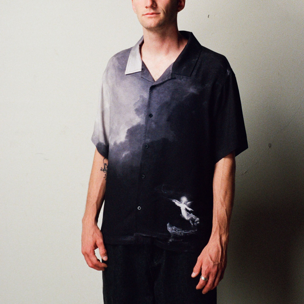 Welcome Hope Rayon Shirt - Black image 5