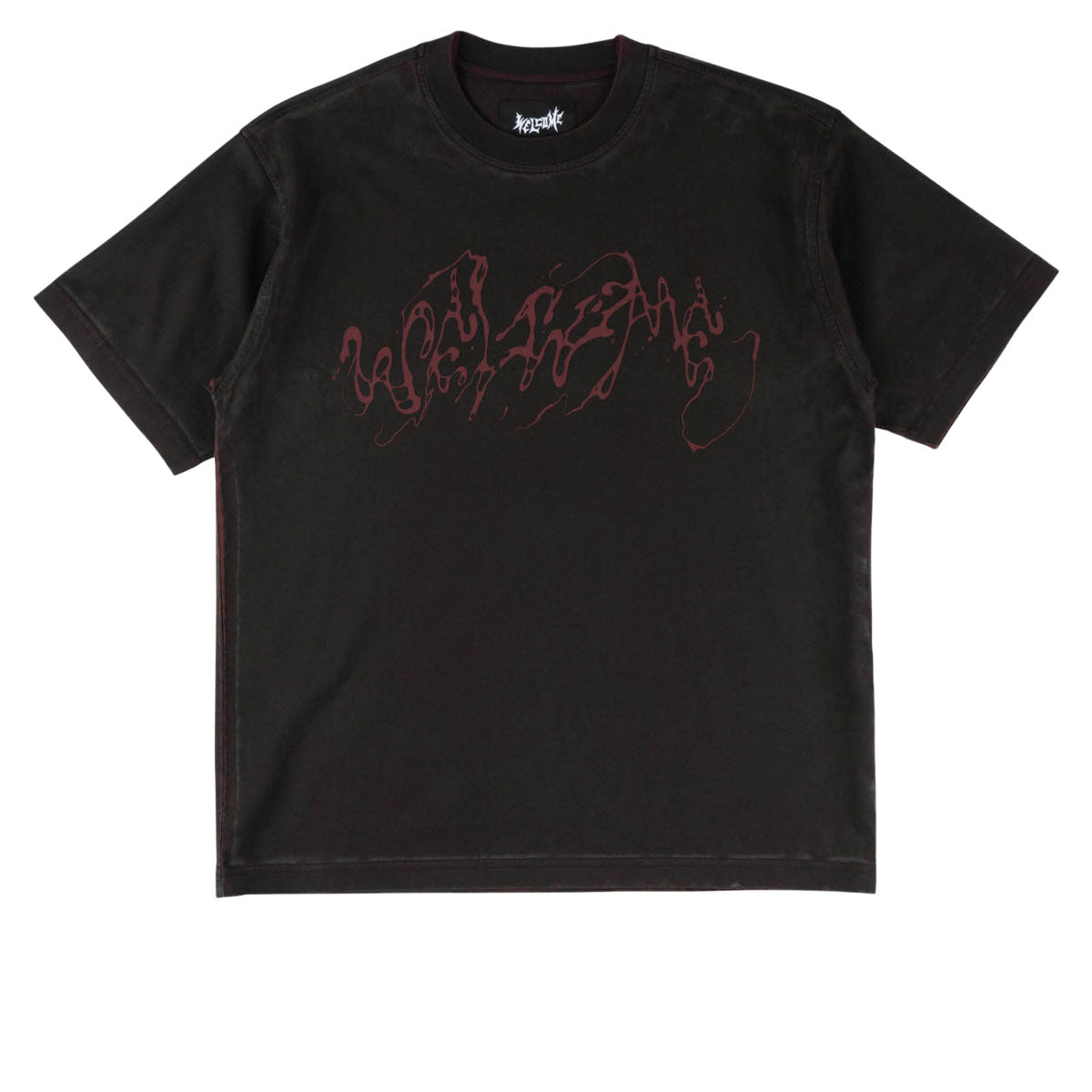 Welcome Weep Overprint T-Shirt - Black/Plum image 1