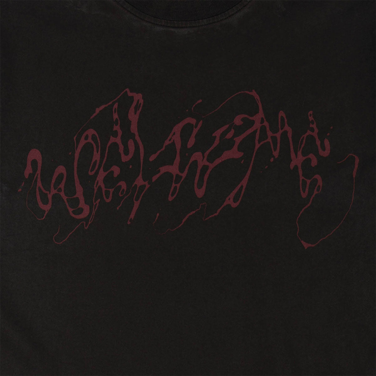 Welcome Weep Overprint T-Shirt - Black/Plum image 2