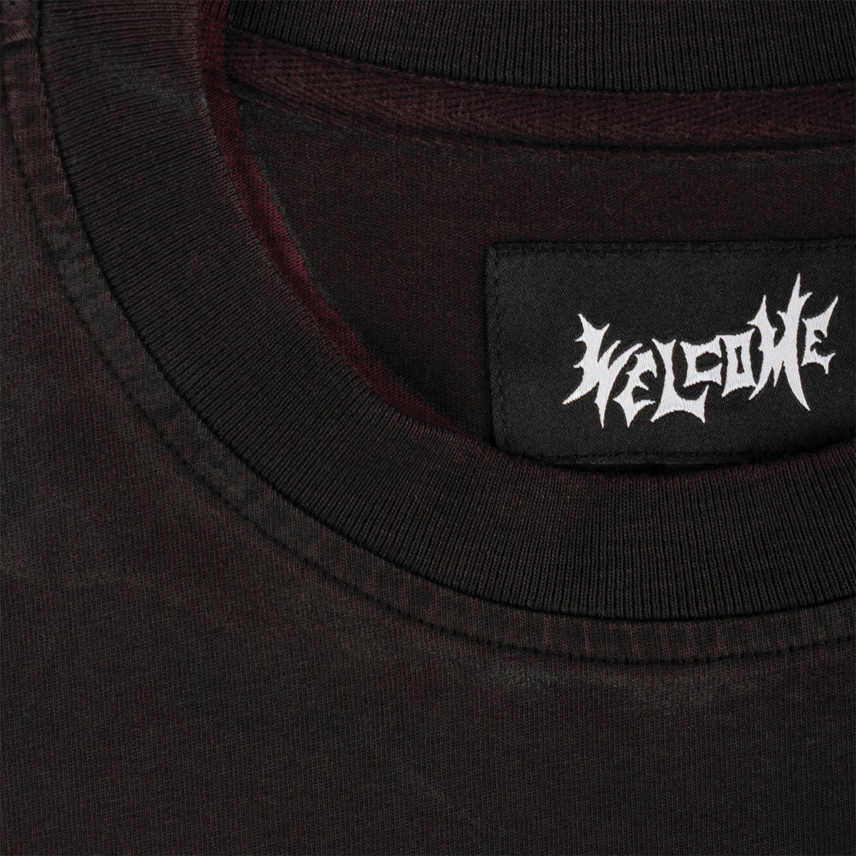 Welcome Weep Overprint T-Shirt - Black/Plum image 3