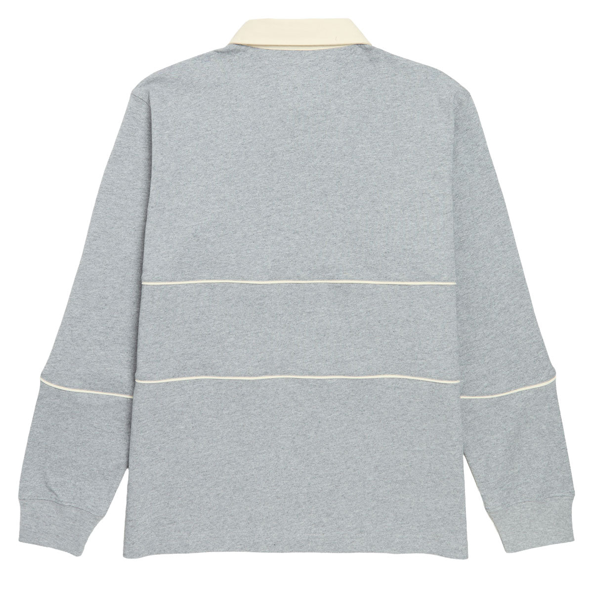 Autumn Piping Long Sleeve Rugby Shirt - Heather Grey image 2