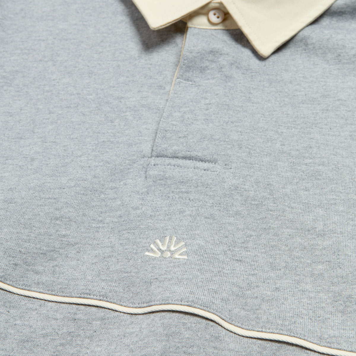 Autumn Piping Long Sleeve Rugby Shirt - Heather Grey image 3