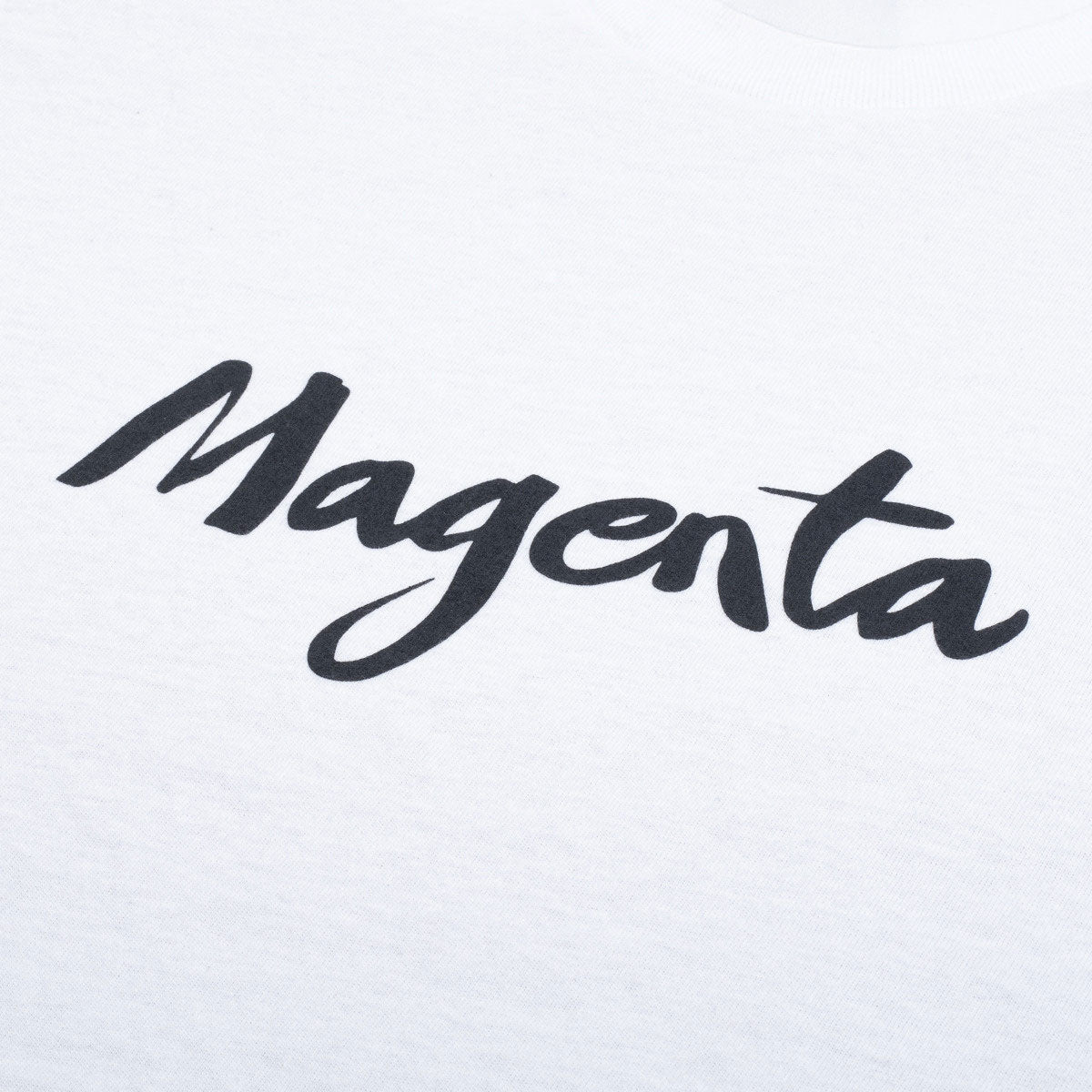 Magenta Script T-Shirt - White image 2