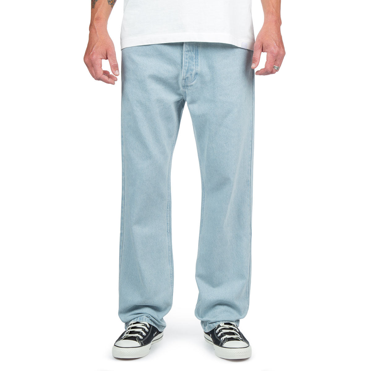 CCS Western Straight Denim Jeans - Bleach Wash image 1