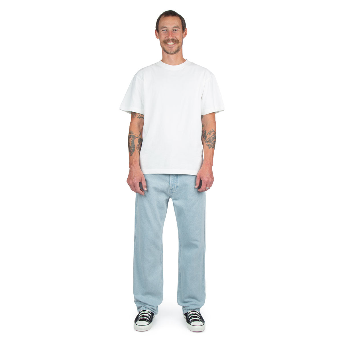CCS Western Straight Denim Jeans - Bleach Wash image 3
