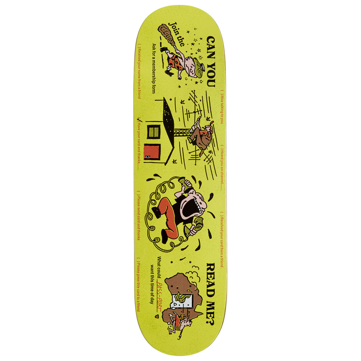 Passport Eyeball Series Can You Read Me Skateboard Deck - 8.25