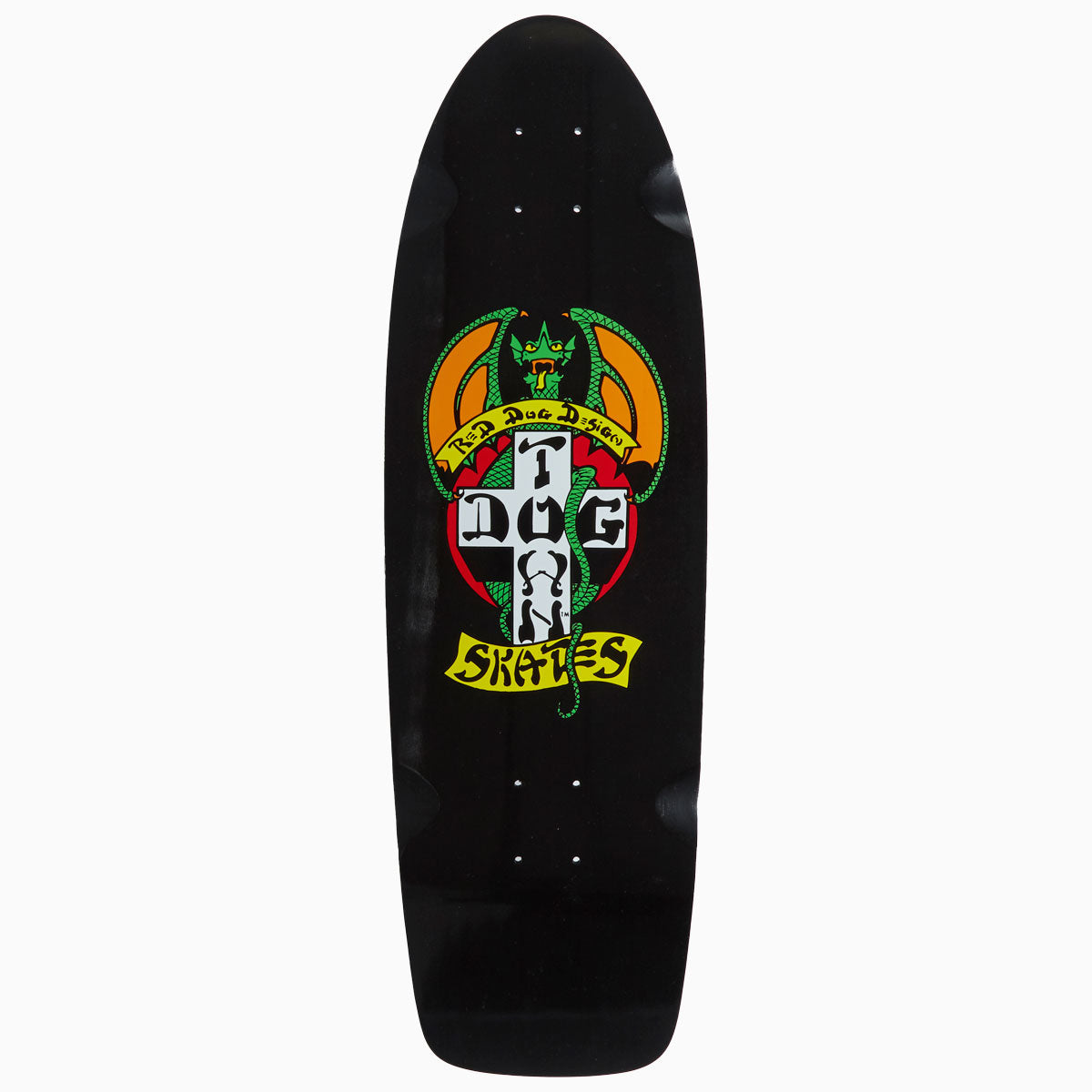 Dogtown Red Dog 70s OG Classic Skateboard Deck - Black Full Dip - 9.00