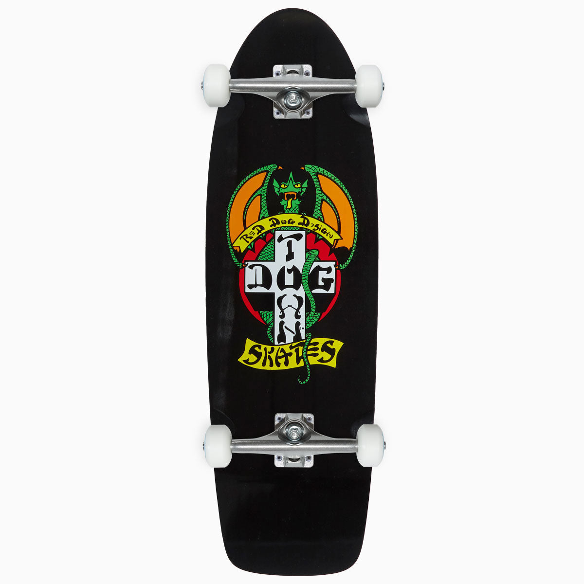 Dogtown Red Dog 70s OG Classic Skateboard Complete - Black Full Dip - 9.00