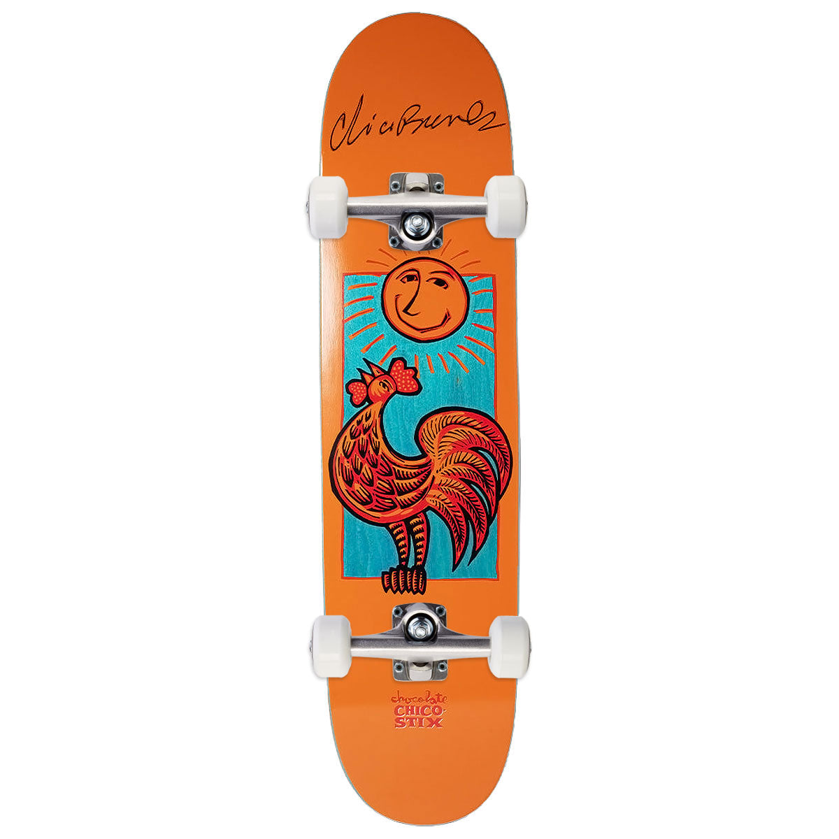 Chocolate Chico PS Stix Re-Issue Signed Skateboard Complete - 7.50