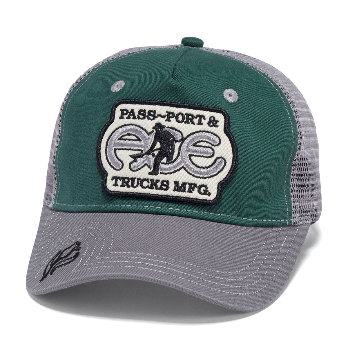 Ace x Passport Packers Trucker Hat - Green/Steel image 1