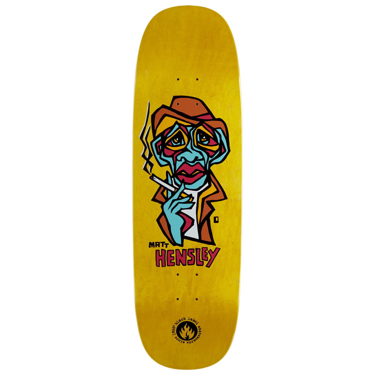 Black Label Matt Hensley Smoking Section Tugboat Shape Skateboard Deck - 9.50