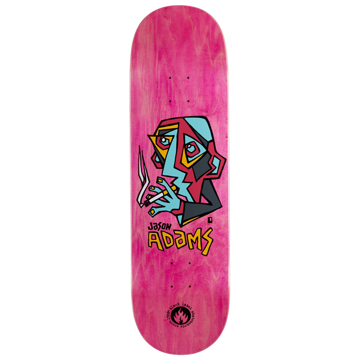 Black Label Jason Adams Smoking Section Skateboard Deck - Assorted Stains - 9.00