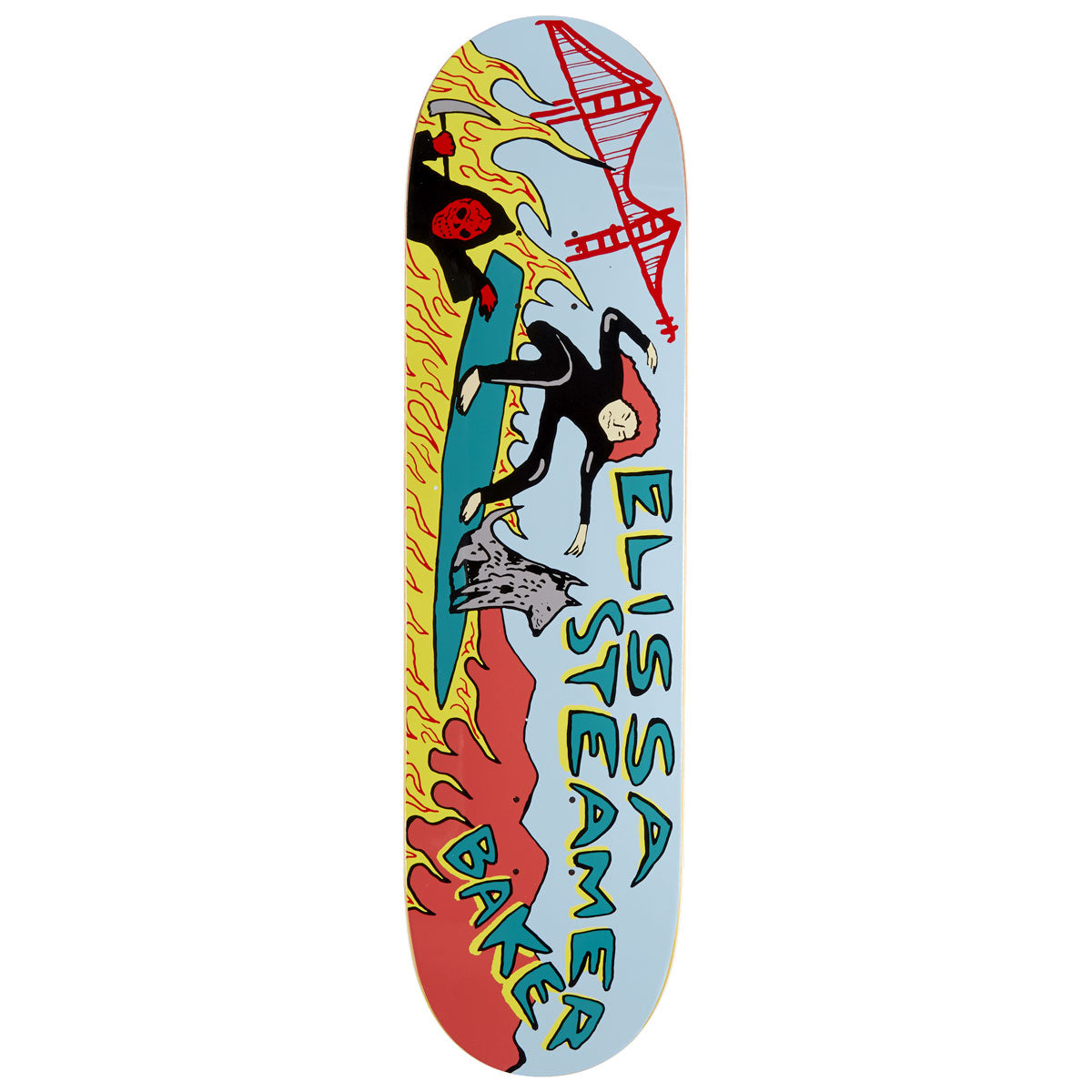 Baker Elissa Steamer Rippin Ranman Skateboard Deck - 8.25
