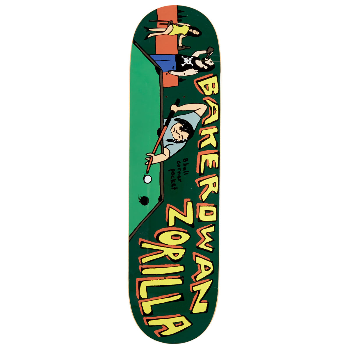 Baker Rowan Zorilla 8 Ball Corner Pocket Skateboard Deck - 8.50