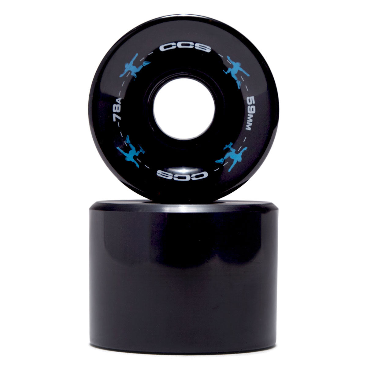 CCS Retro Cruiser 78a Skateboard Wheels - Black - 59mm image 2