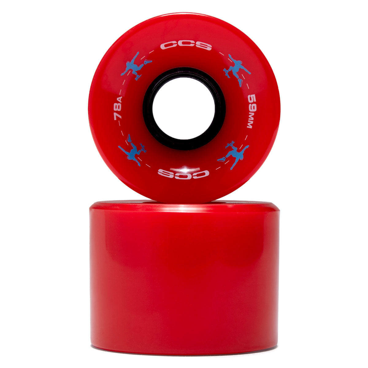 CCS Retro Cruiser 78a Skateboard Wheels - Red - 59mm image 2