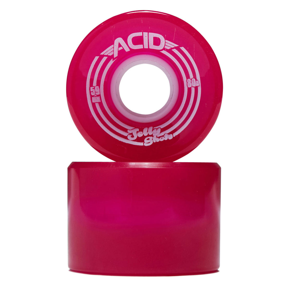 Acid Jelly Shots 80a Skateboard Wheels - Fuchsia - 59mm image 2