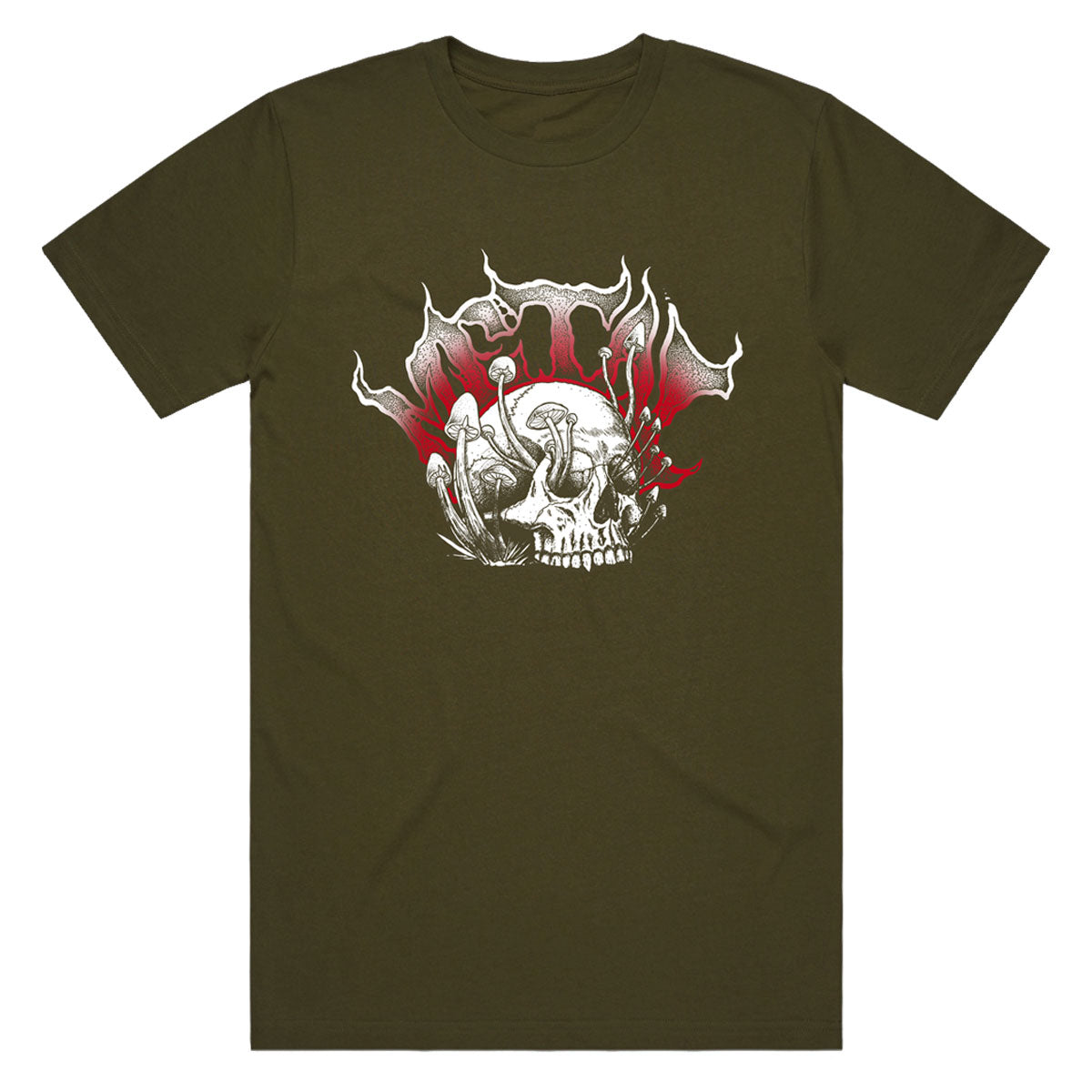 Metal Mushroom T-Shirt - Army Green image 1