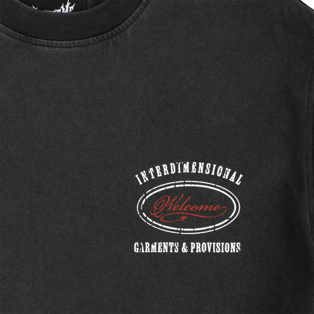 Welcome Pegasus Layered Long Sleeve T-Shirt - Vintage Black/White image 4