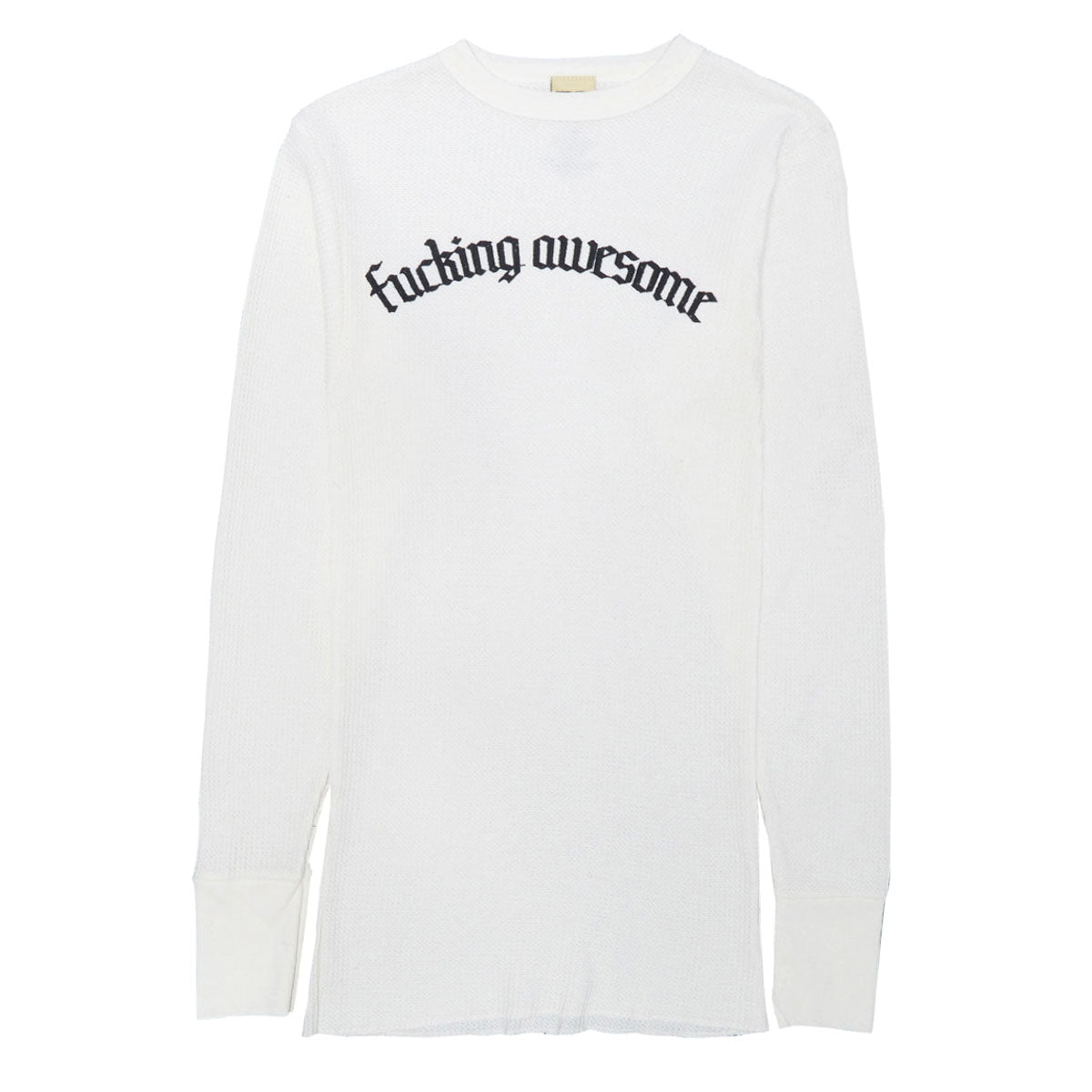 Fucking Awesome Blackletter Logo Long Sleeve Thermal Shirt - White image 1