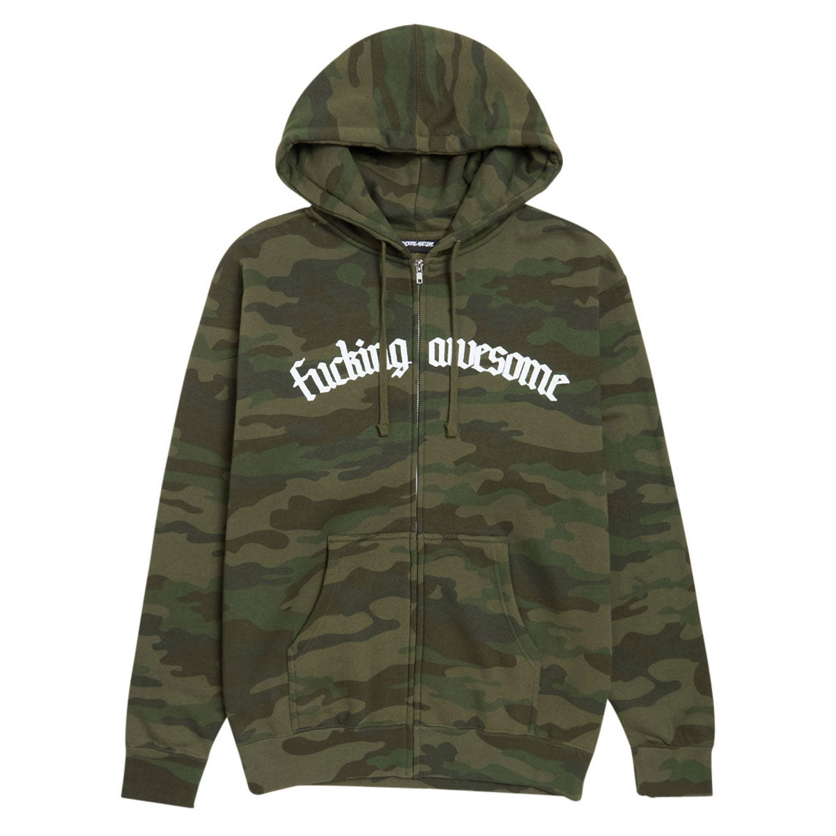 Fucking Awesome Blackletter Logo Zip Hoodie - Camo image 1