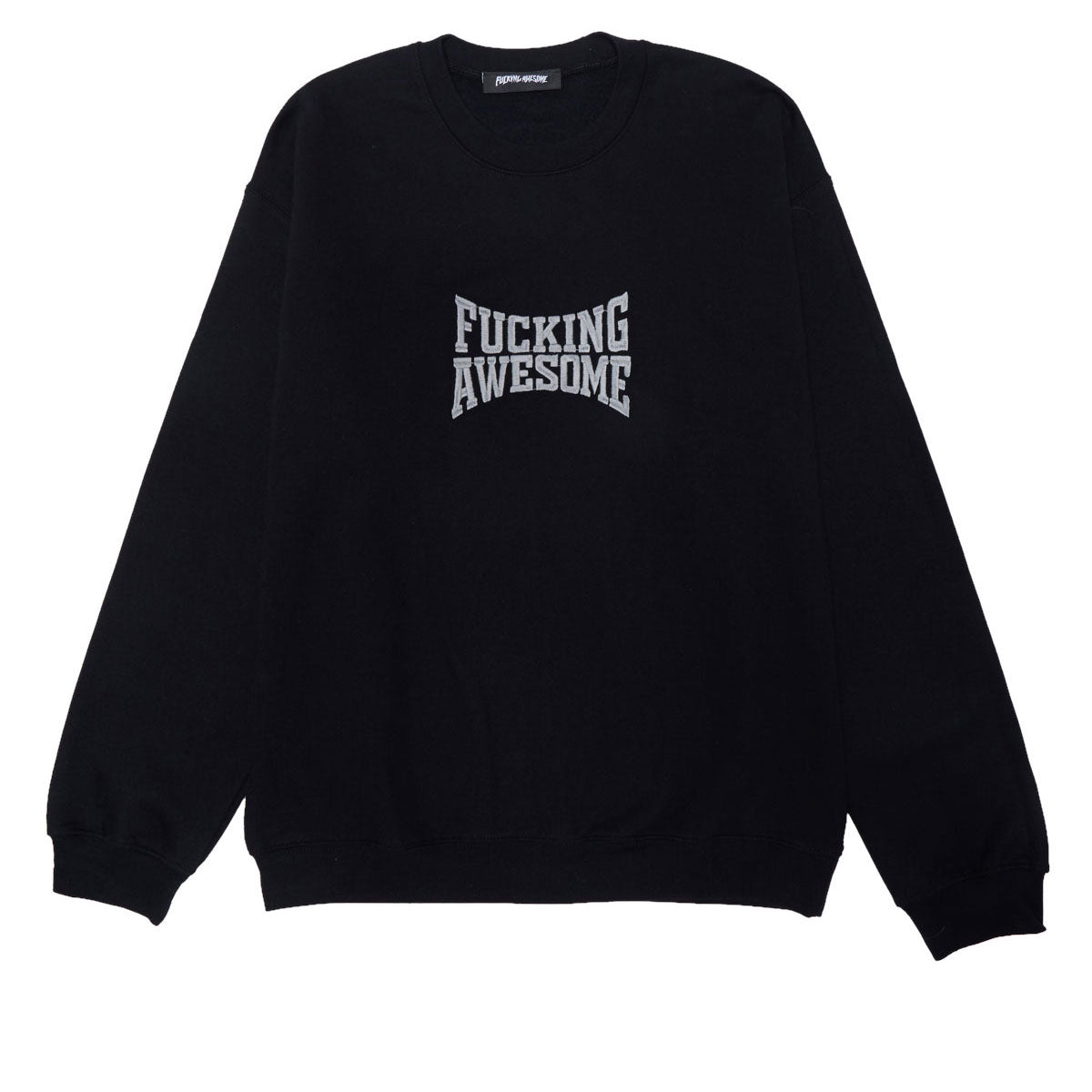 Fucking Awesome Knockout Tonal Embroidered Sweatshirt - Black image 1