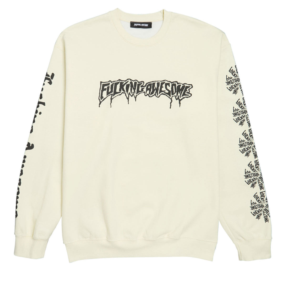 Fucking Awesome Logo Test Print Sweatshirt - Cream image 1