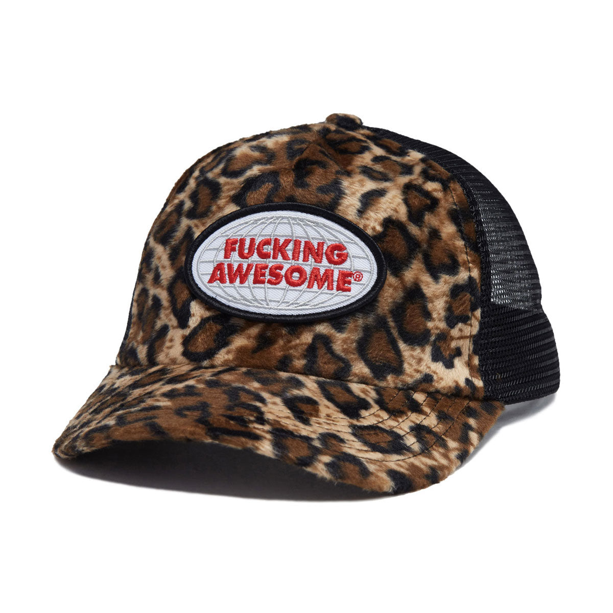 Fucking Awesome Patch Logo Leopard Trucker Hat - Leopard image 1