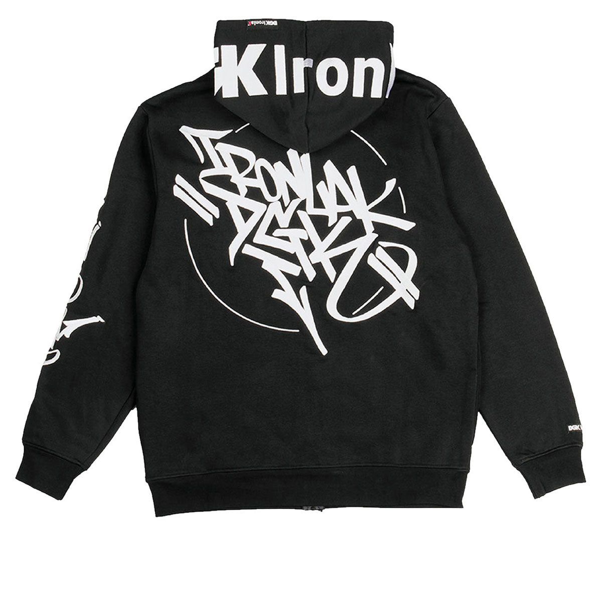 DGK x Ironlak Tag Zip Up Hoodie - Black image 2