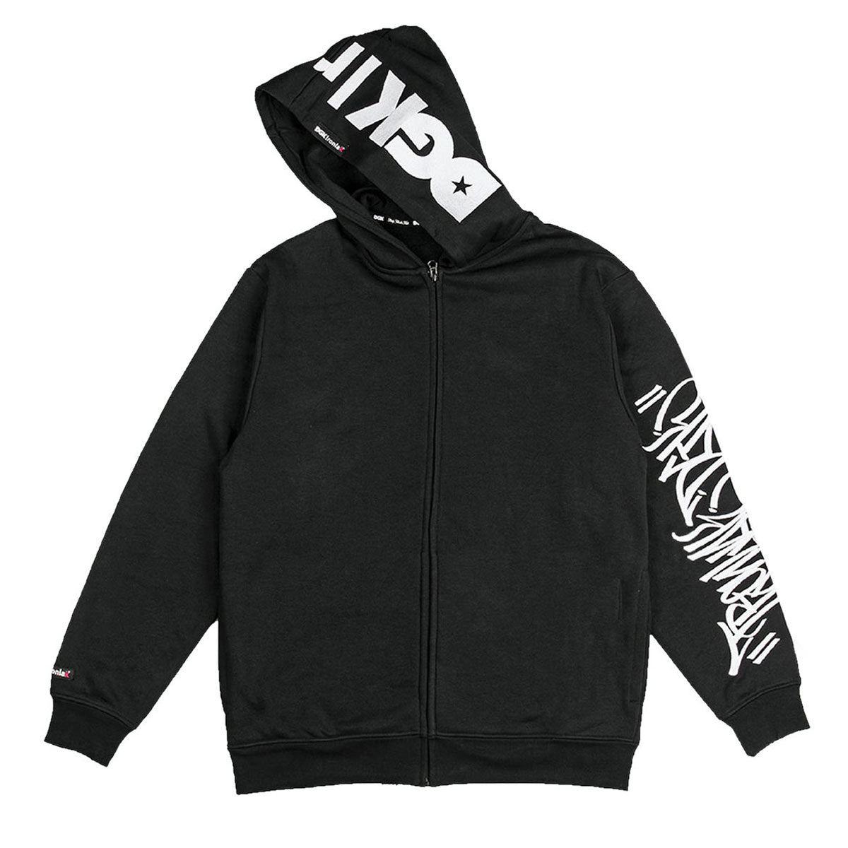 DGK x Ironlak Tag Zip Up Hoodie - Black image 4