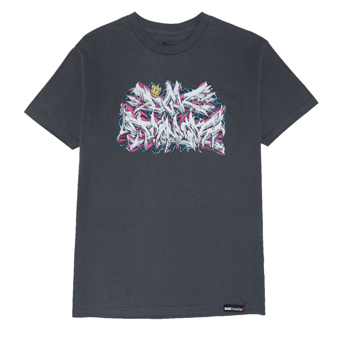 DGK x Ironlak Volts T-Shirt - Charcoal image 1