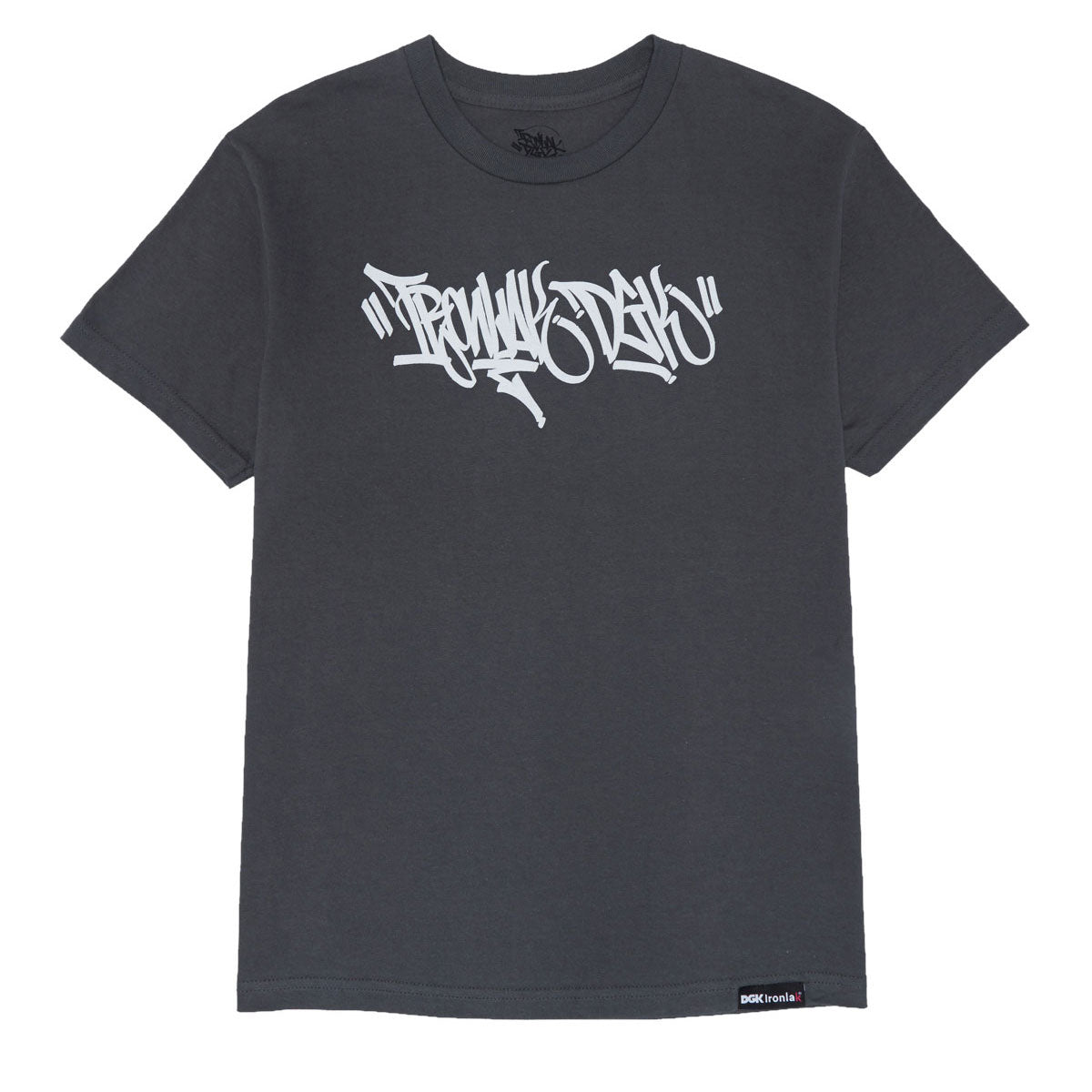 DGK x Ironlak Hands Off Puff Ink T-Shirt - Charcoal image 1