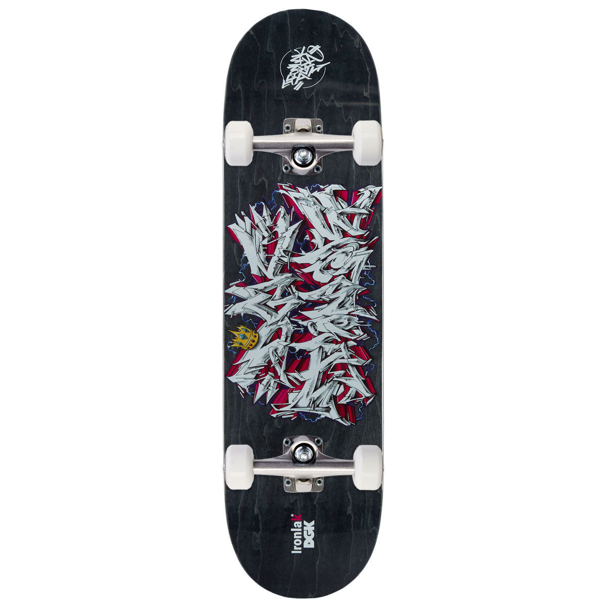 DGK x Ironlak Volts Skateboard Complete - Black - 8.25