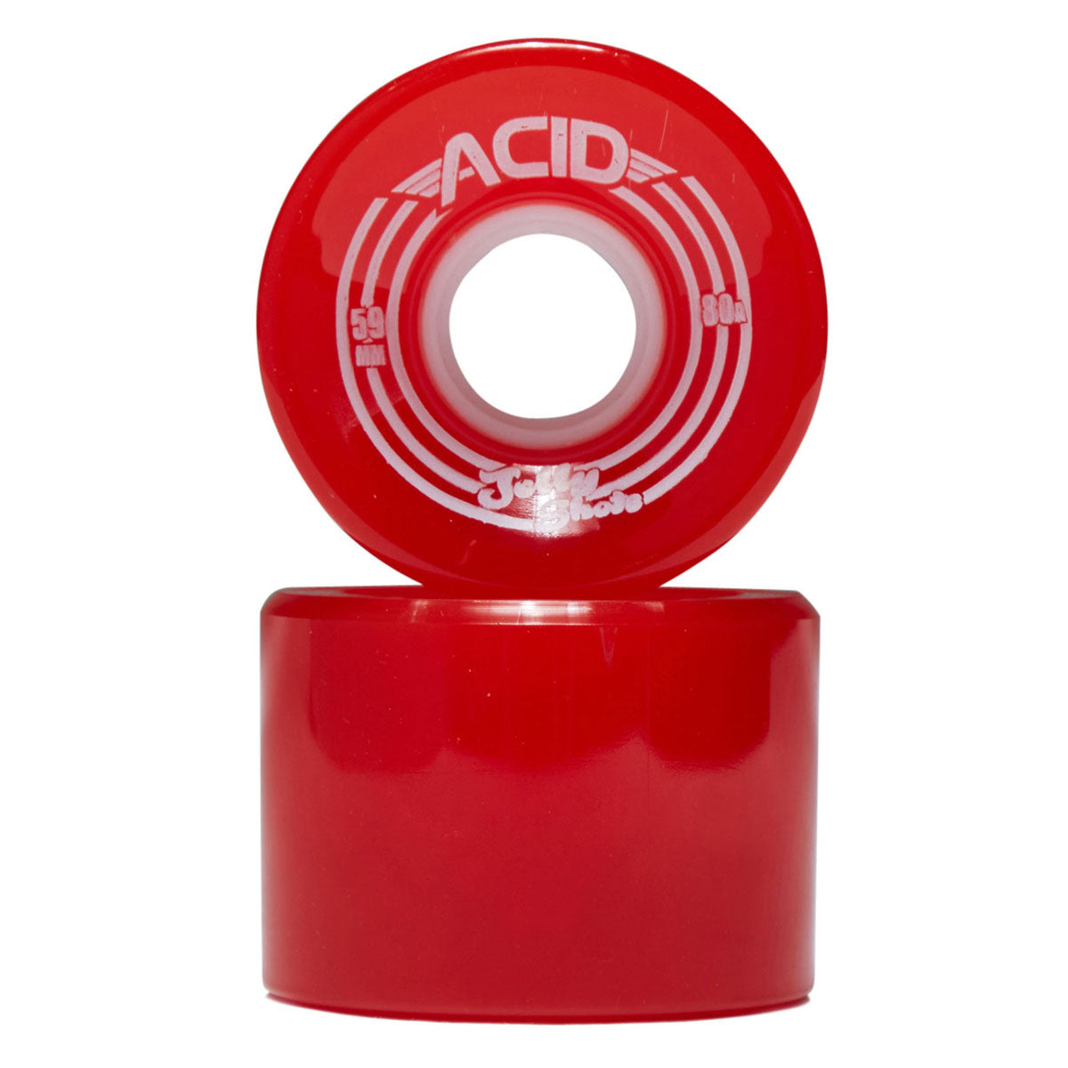 Acid Jelly Shots 80a Skateboard Wheels - Red - 59mm image 2