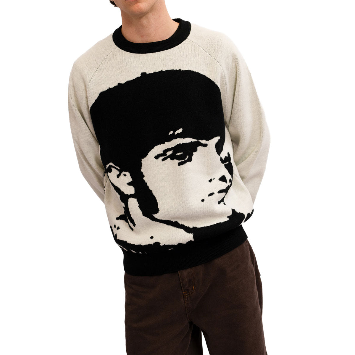 Hoddle Sane Reaction Knit Sweater - White/Black image 3