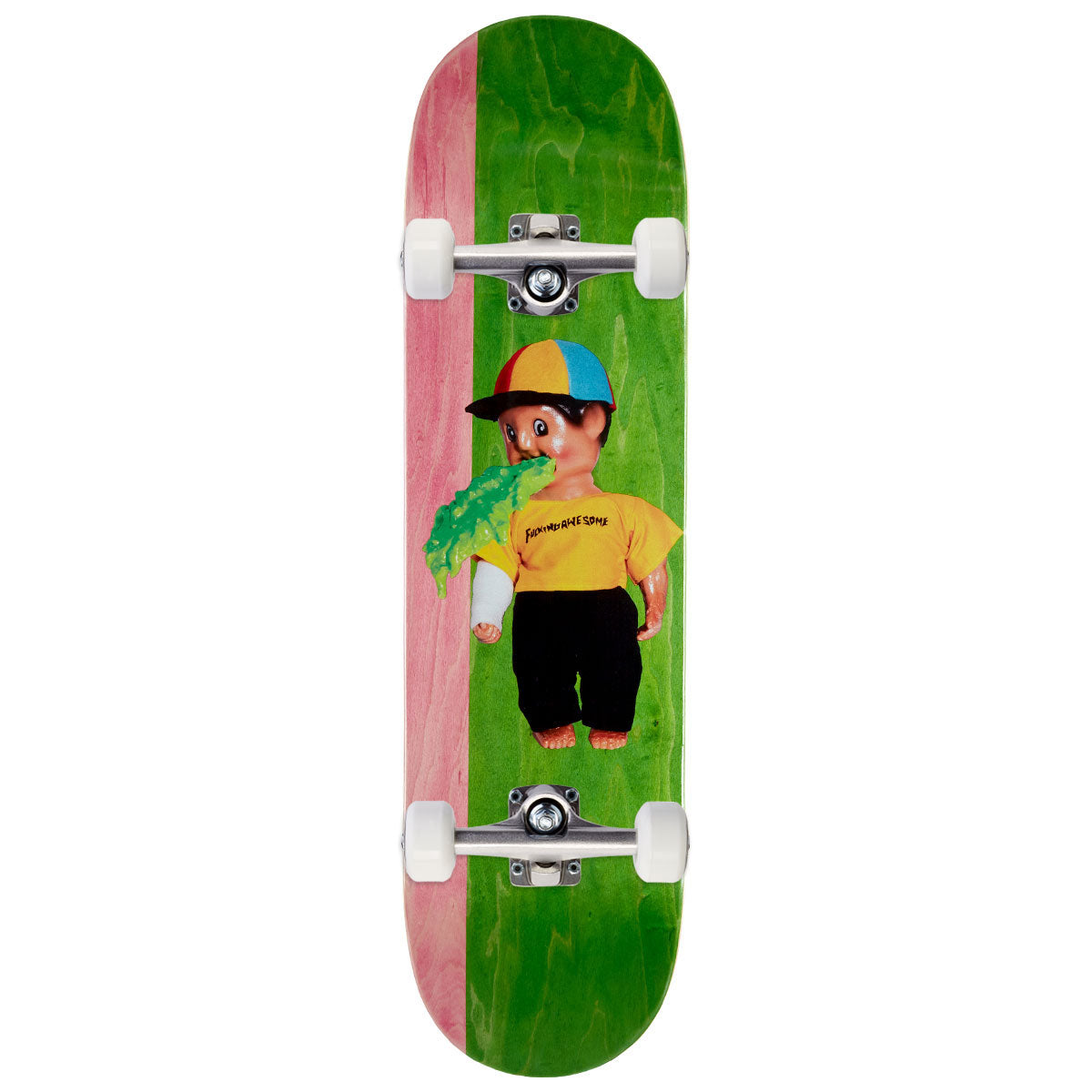 Fucking Awesome Wanto Throw Up Man Skateboard Complete - 8.25