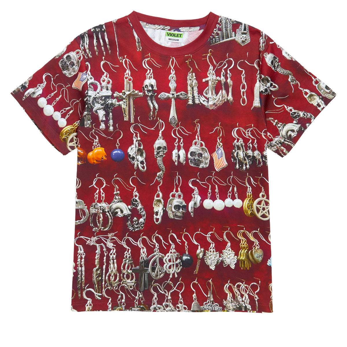 Violet Earings T-Shirt - Red image 1