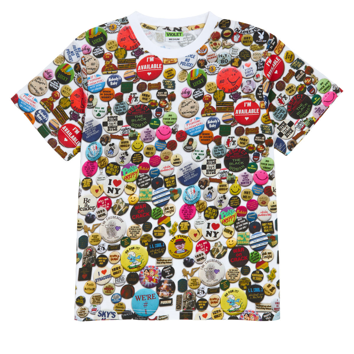 Violet Pins T-Shirt - White image 1