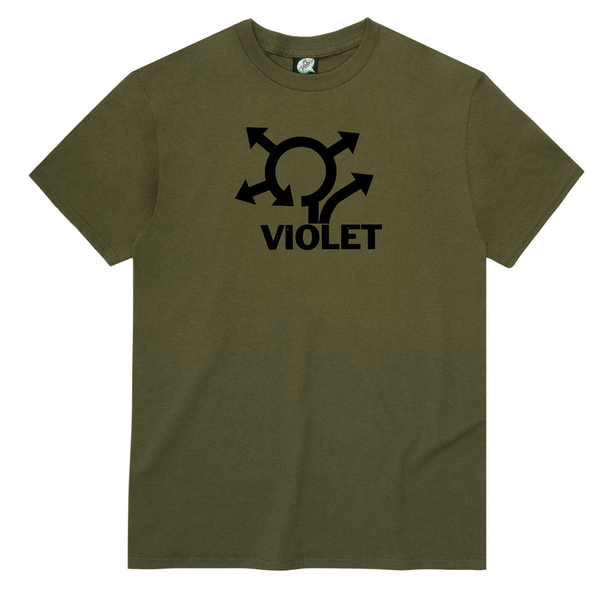 Violet Where Do You Think You're Going? T-Shirt - Army Green image 1