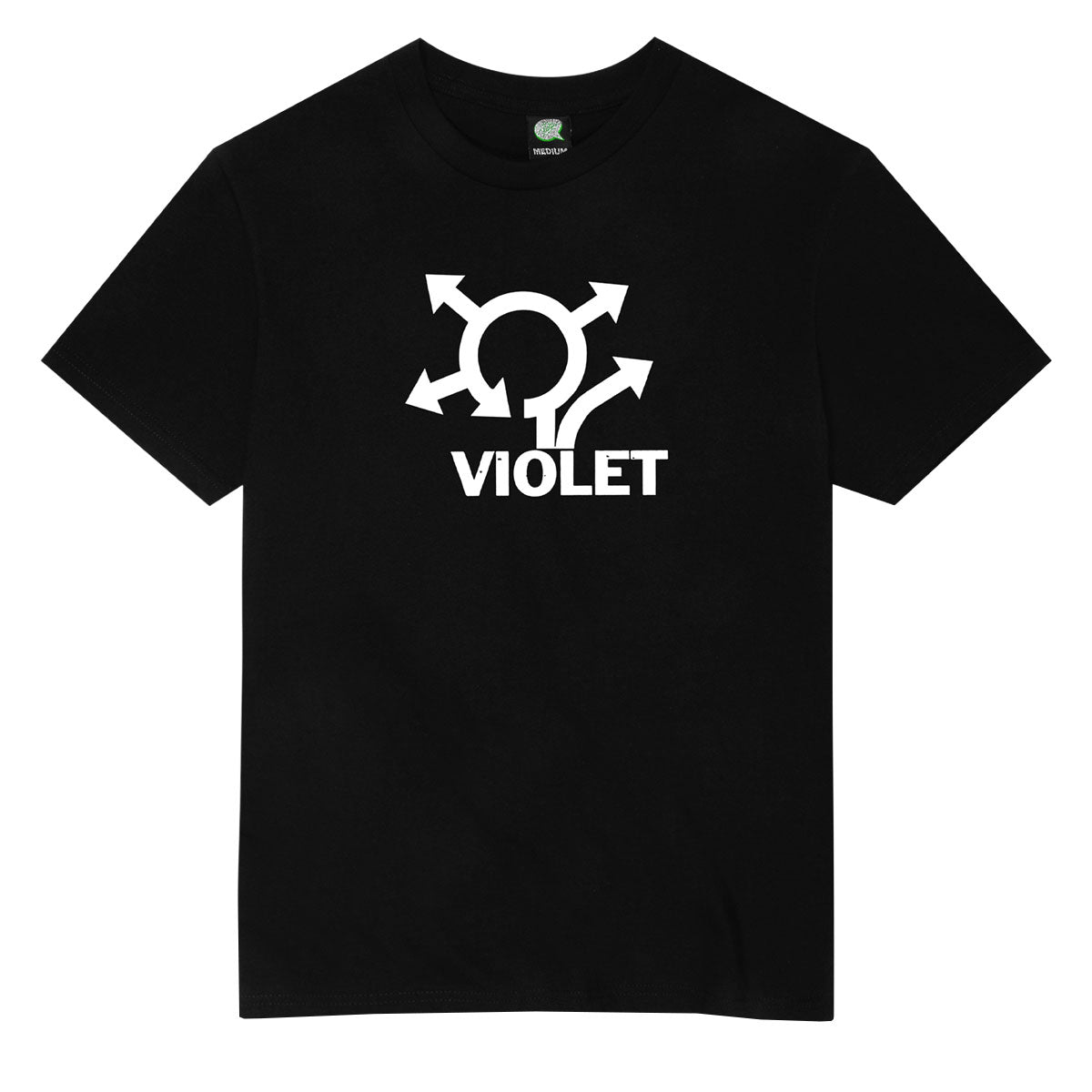 Violet Where Do You Think You're Going? T-Shirt - Black image 1